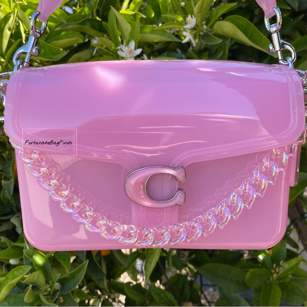 TikTok Famous PINK PASTEL Jelly Triple Hearts Resin Bag Strap Novelty Bag Strap - Picture 3 of 13